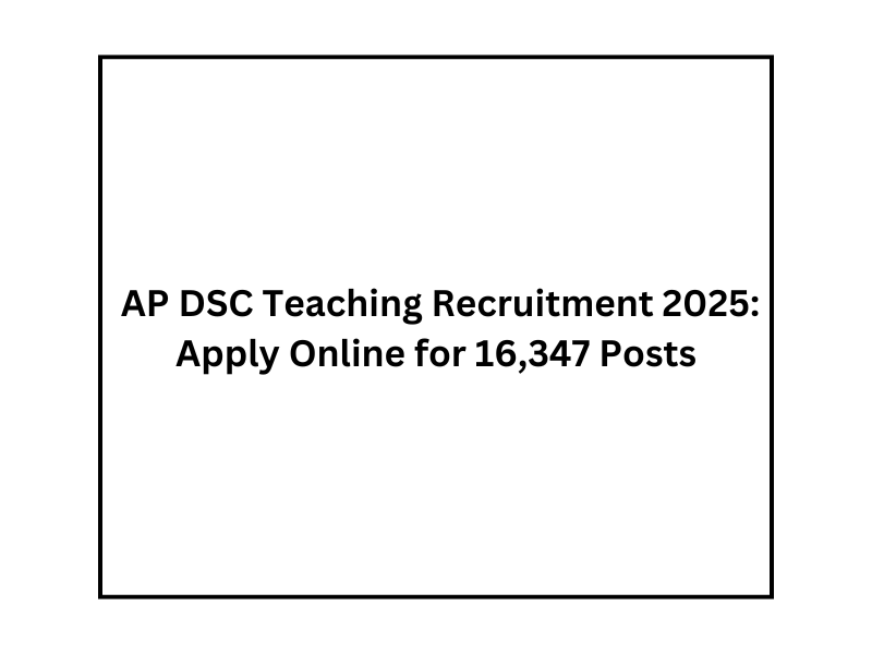 AP DSC Teaching Recruitment 2025 flm poster