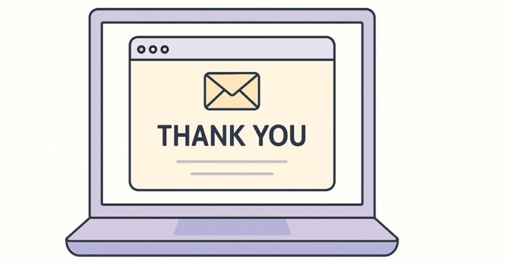 Thank-you email follow-up visual for interview