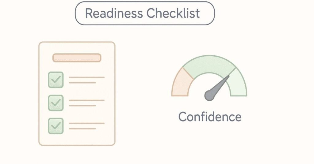 Final interview readiness checklist illustration