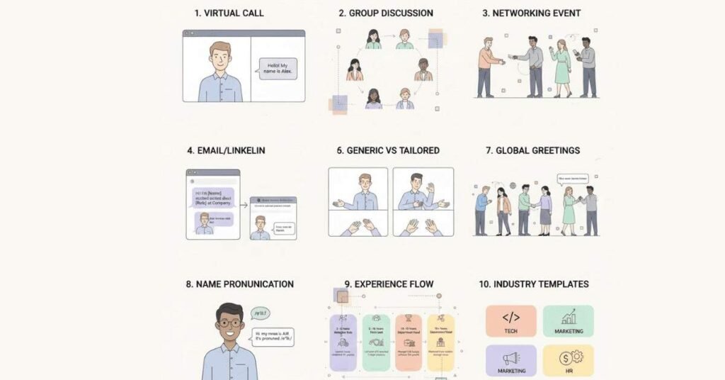 9 industry icons for industry-specific introduction templates.