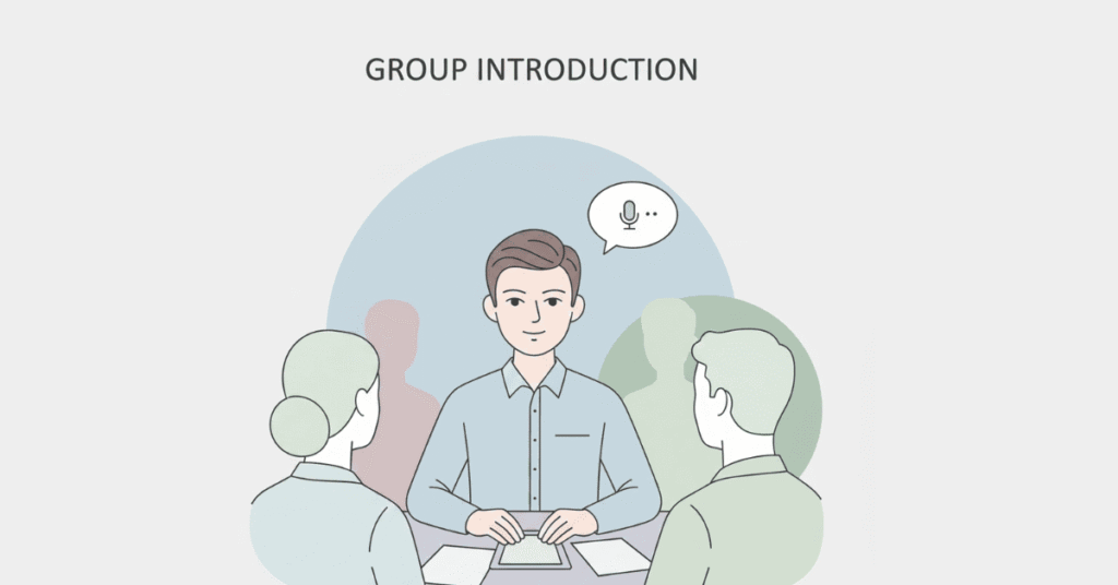 Four GD topic types with adjusted introduction style.