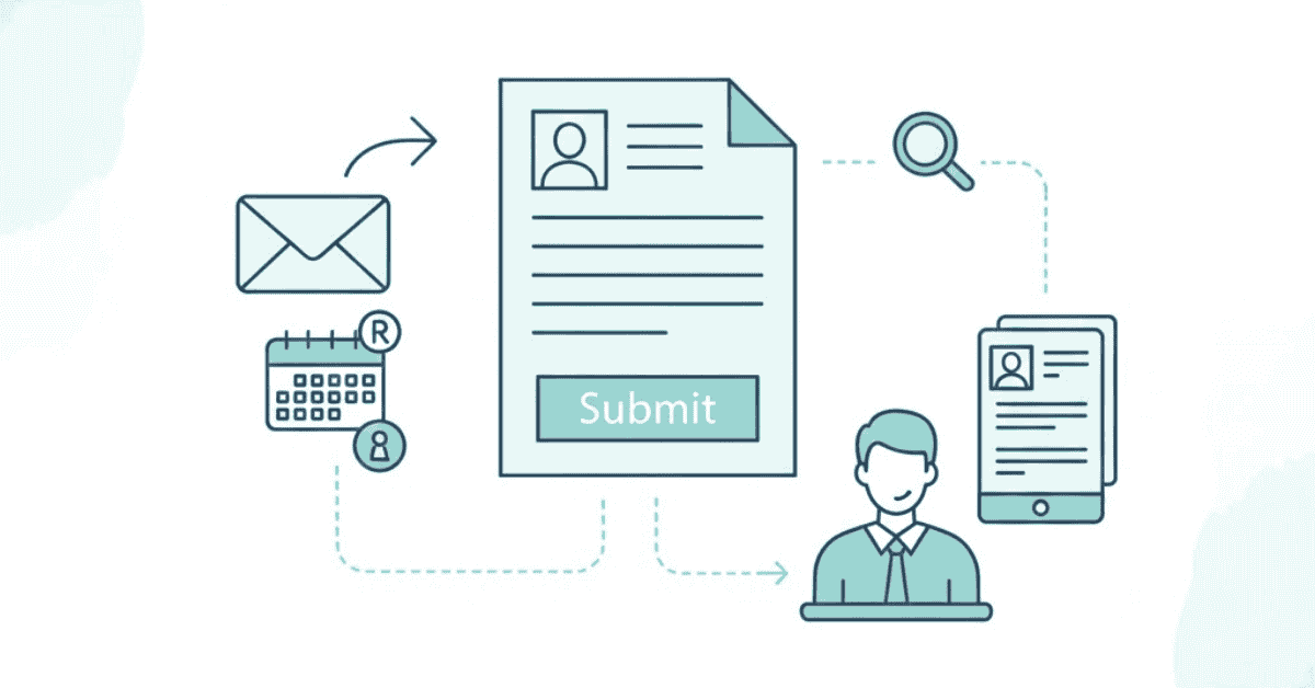 Hero banner showing strategic resume submission and follow-up workflow.
