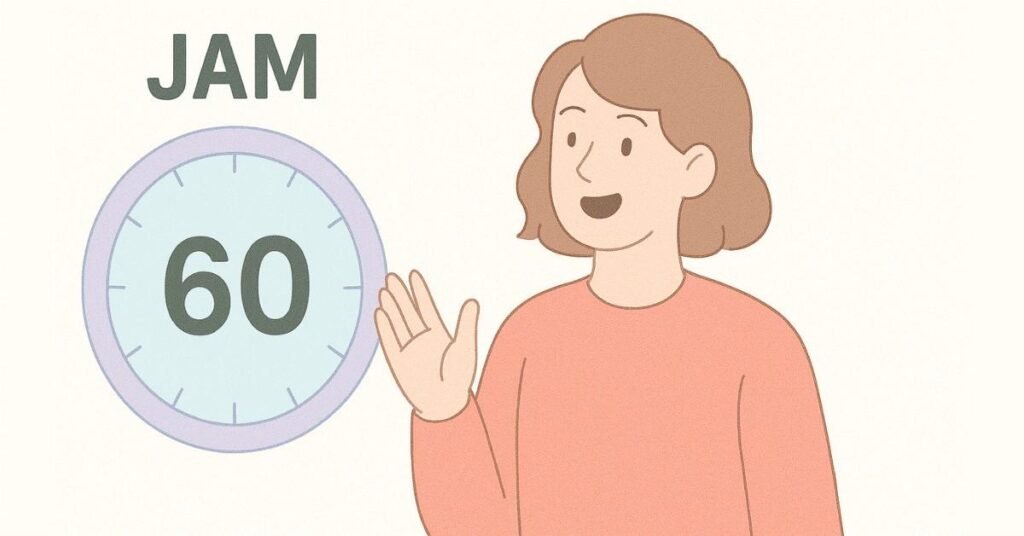 Student confidently speaking in a Just A Minute (JAM) public speaking exercise with a timer behind.