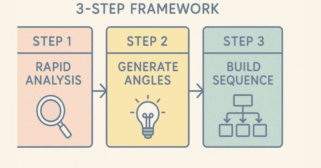 Illustration showing three mental frameworks used for rapid thinking.