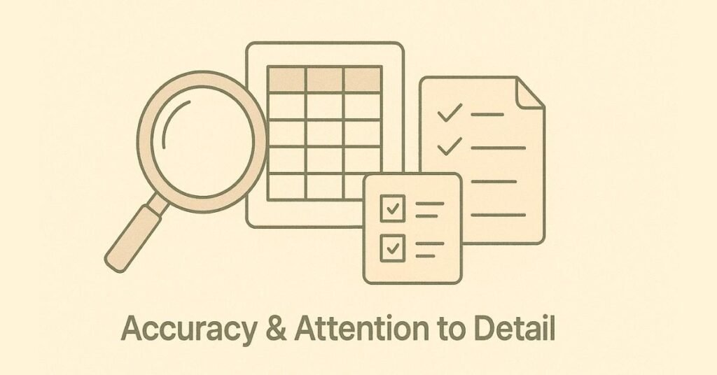 Attention to detail and verification illustration