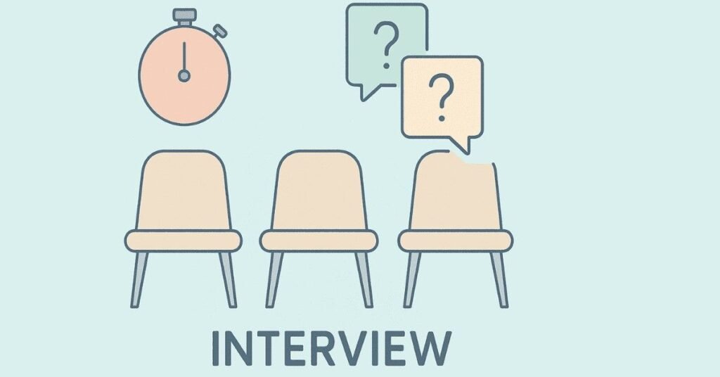 Standard HR interview scenario visual
