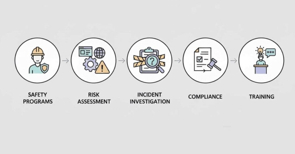 Key responsibilities of an EHS officer