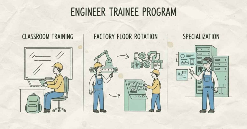 Graduate Engineer Trainee program entry in manufacturing