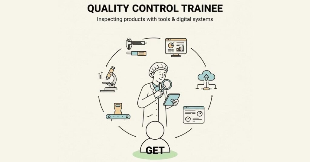 Quality control trainee entry roles in manufacturing