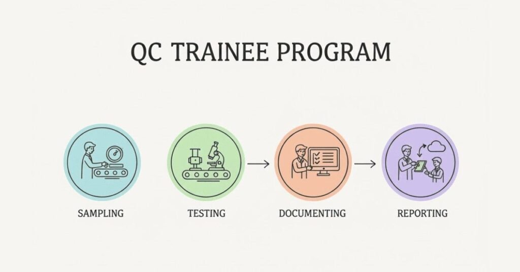 Daily work of a quality control trainee