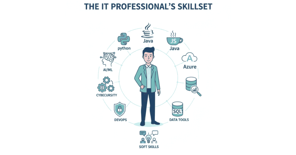 In-demand tech skills for 2026 including programming, cloud, AI, data, and cybersecurity.