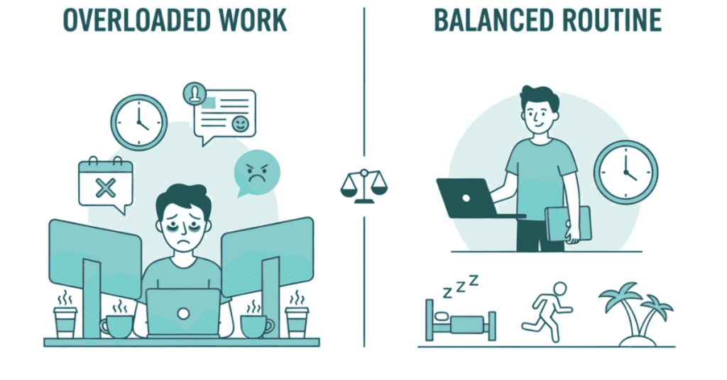 Work-life balance and burnout prevention strategies for IT professionals.