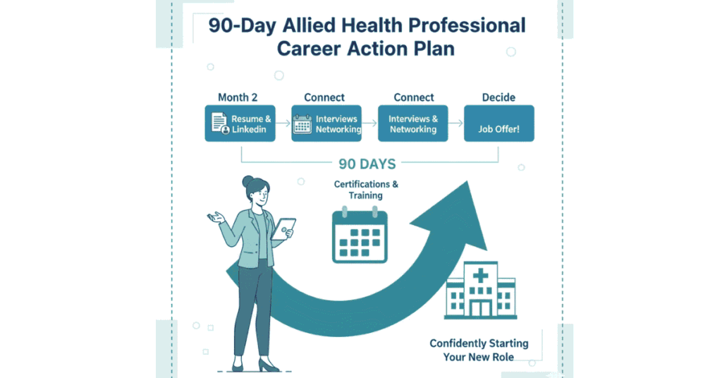 Allied health 90-day action plan to get first job