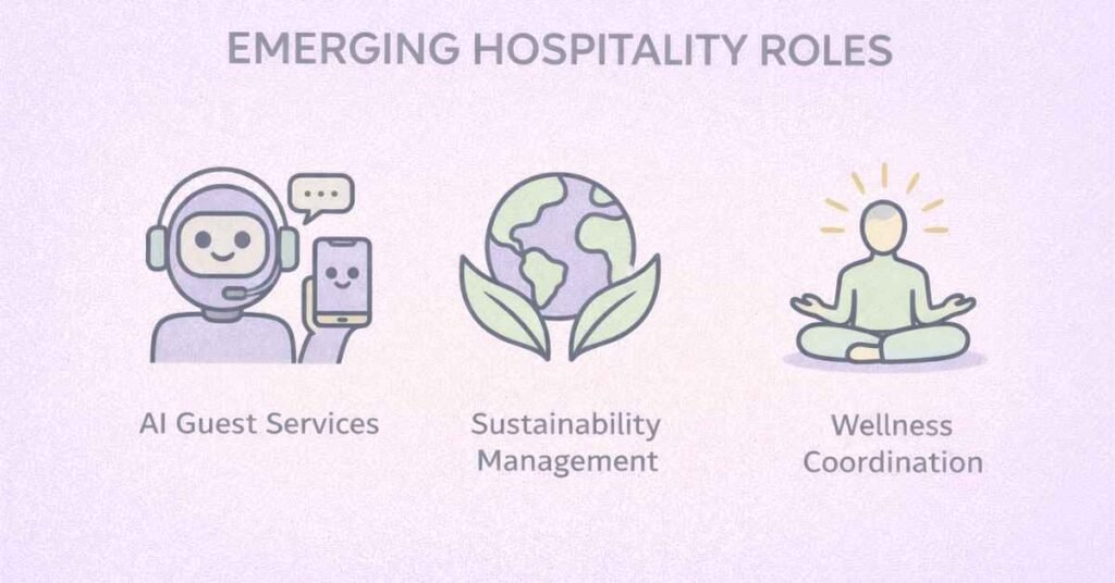 Emerging hospitality careers in 2025 illustration