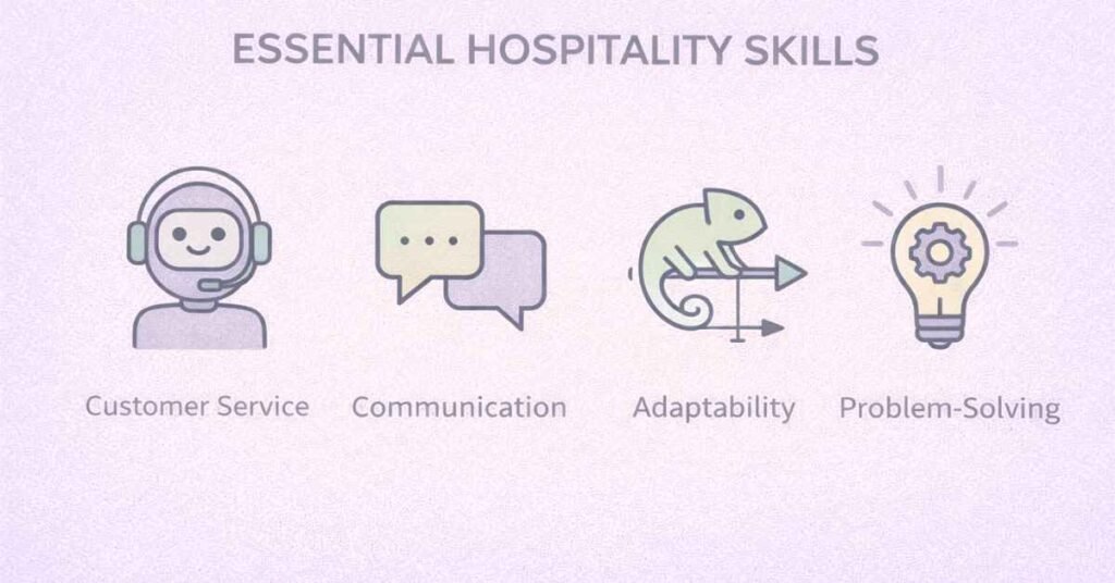 Key hospitality soft skills and competencies visual