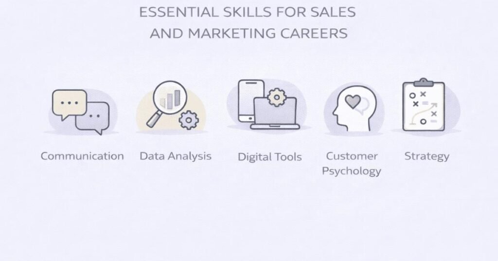 Skills required for sales and marketing careers