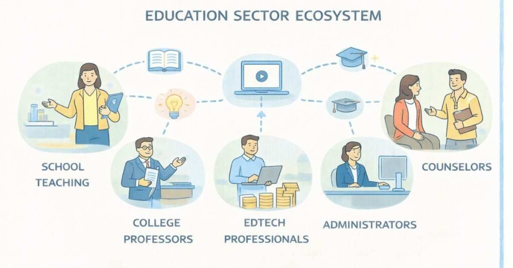 Education sector career guide teaching and academic opportunities
