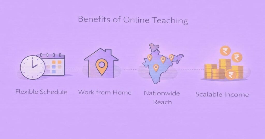 Benefits of online teaching career in India