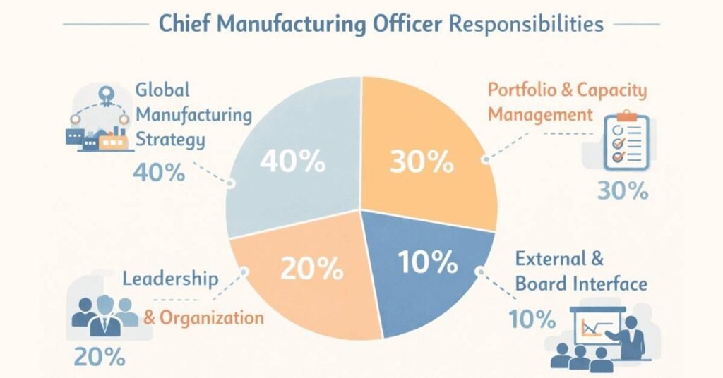 Chief Manufacturing Officer responsibilities breakdown