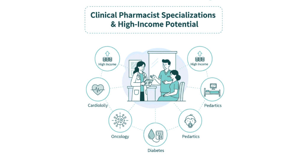 Clinical pharmacy specializations and high-paying pharmacist roles