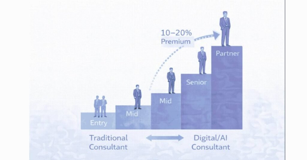 AI digital consulting salary premium and career progression