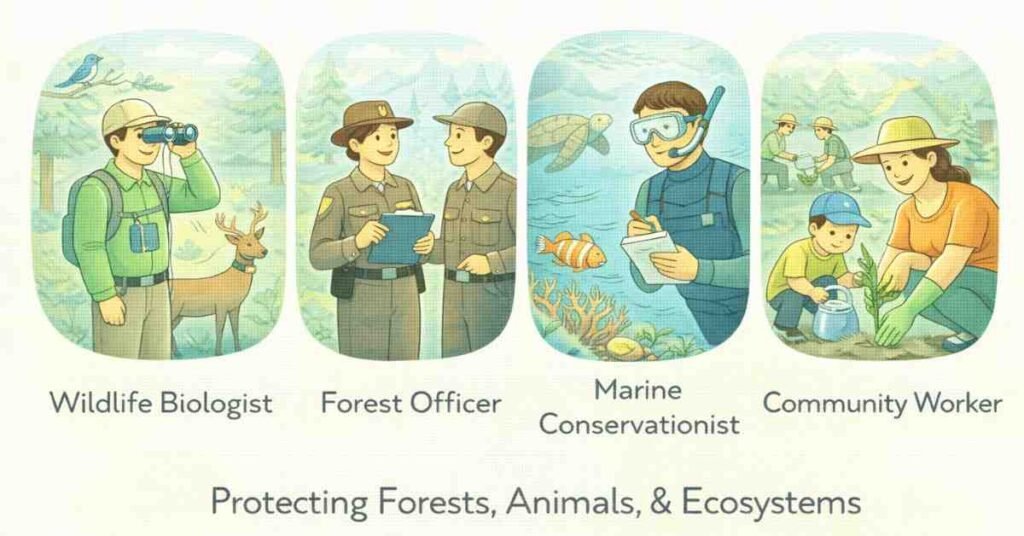 Conservation careers in India wildlife forest biodiversity jobs