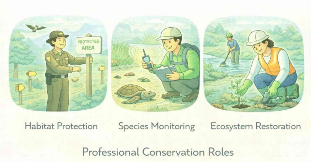 What is conservation work in India explained