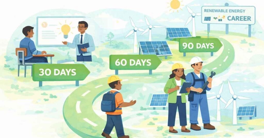 30 60 90 day renewable energy career roadmap