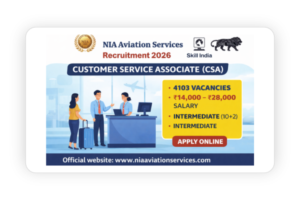 NIA Aviation Services Recruitment 2026 – Customer Service Associate (CSA)