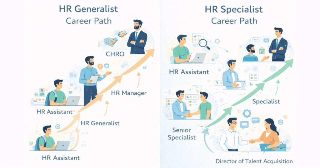 HR career path comparison diagram