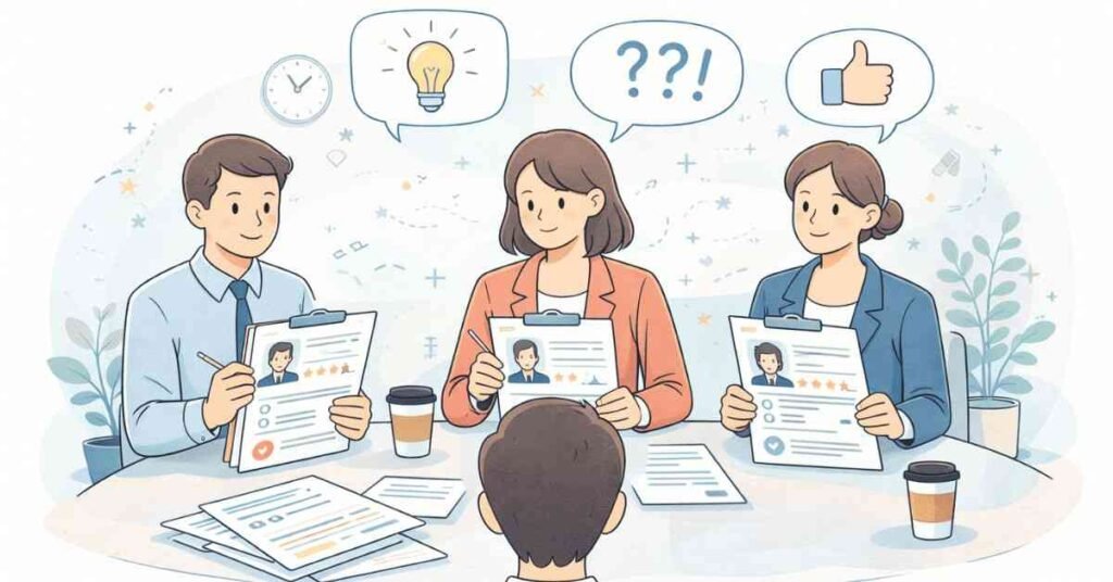 HR reviewing resumes