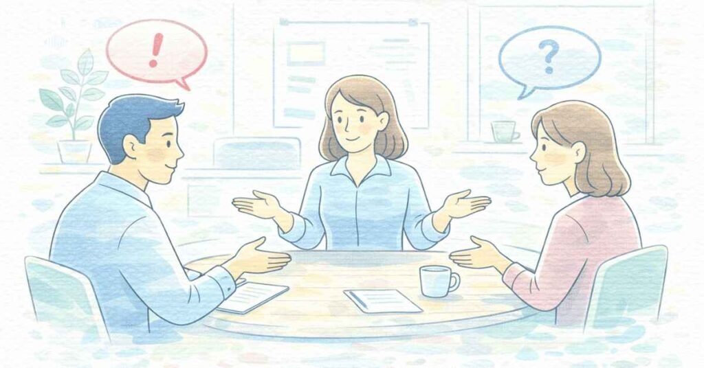 ER professional handling workplace conflict