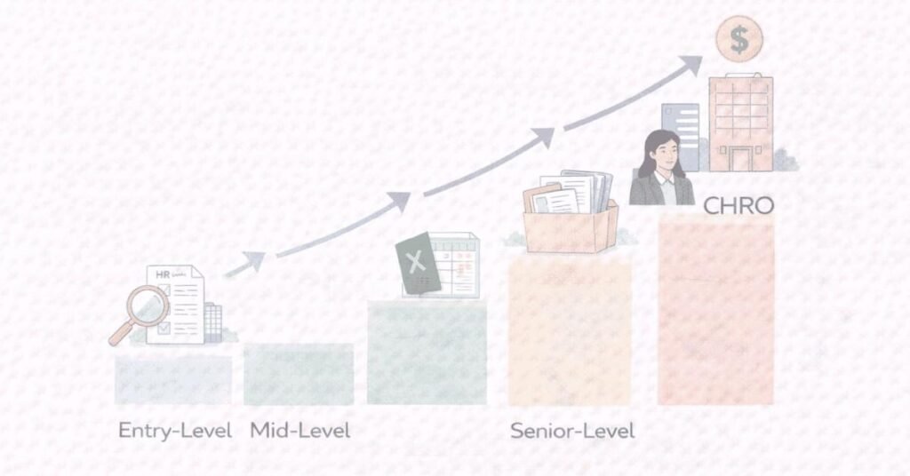 HR career salary growth concept