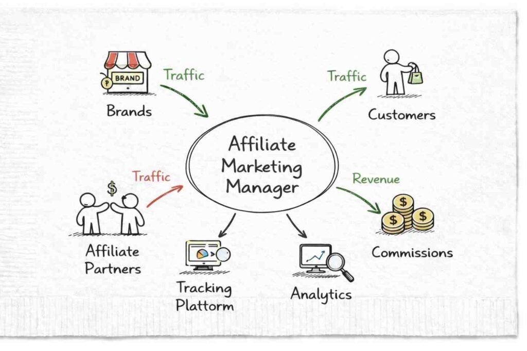 Affiliate marketing ecosystem diagram