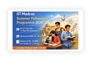 IIT Madras Summer Fellowship Programme 2026 – Complete Guide
