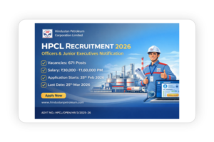HPCL Recruitment 2026 – Officers & Junior Executives Notification