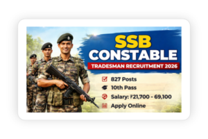 SSB Constable Tradesman Recruitment 2026 – Apply Online for 827 Posts