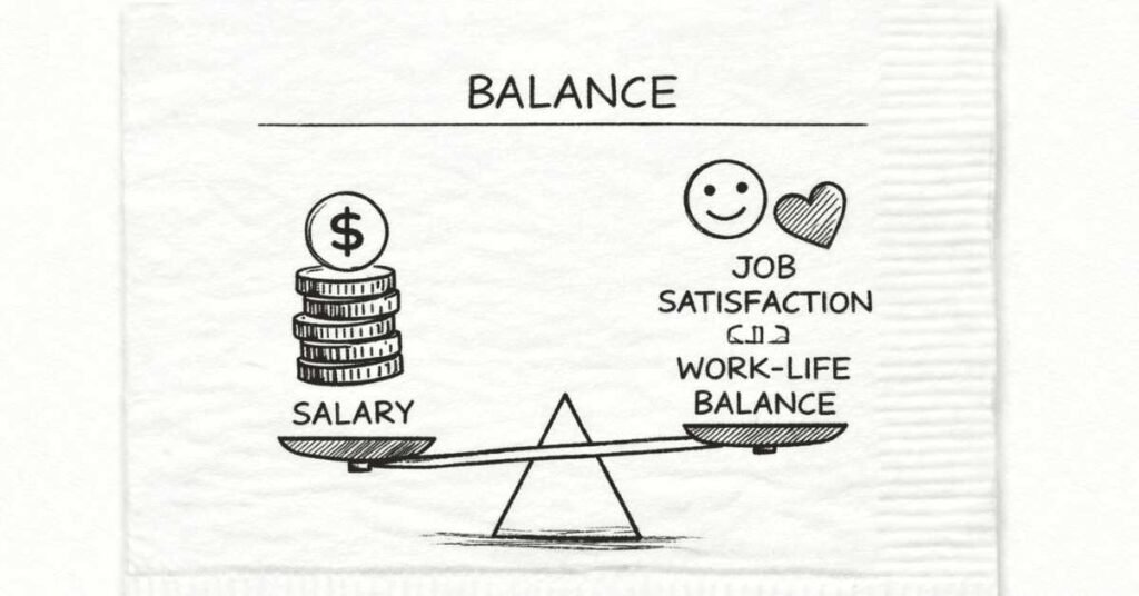 Money vs satisfaction balance