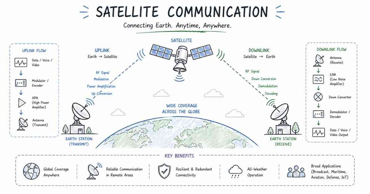 Satellite communication flow