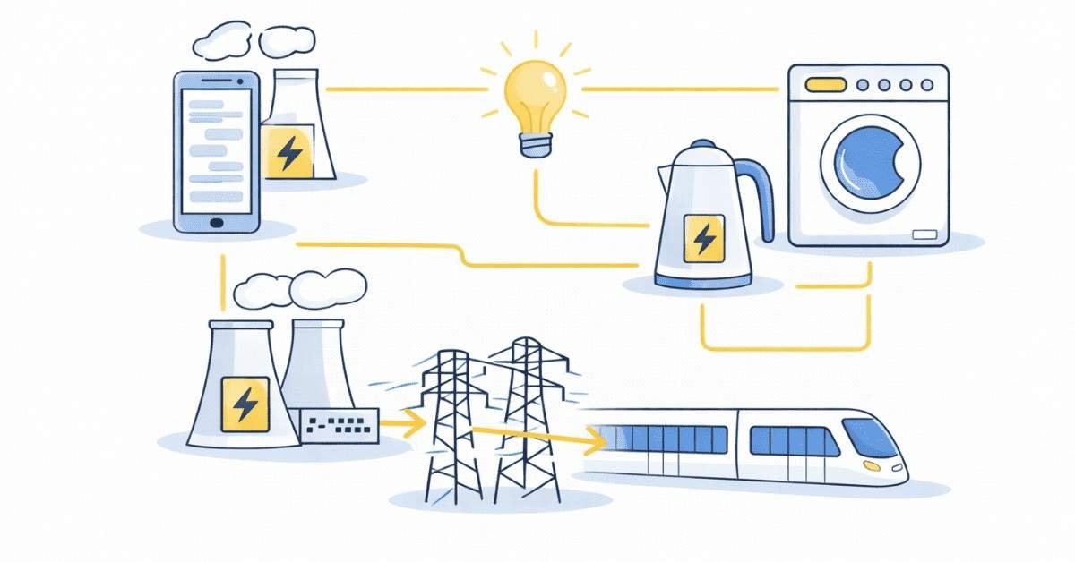 Daily life powered by electricity