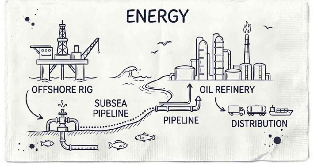 Refinery + pipeline