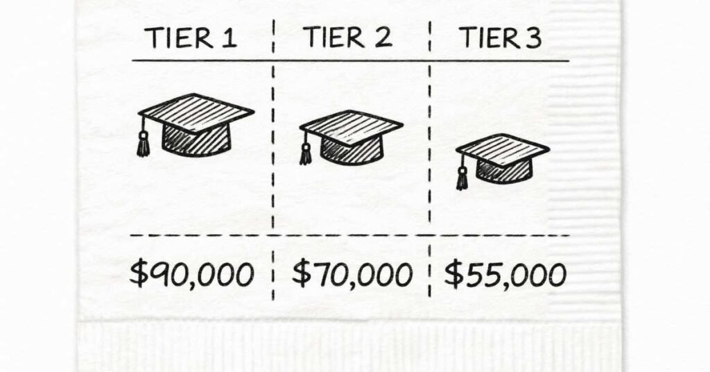 Tier-wise salary comparison