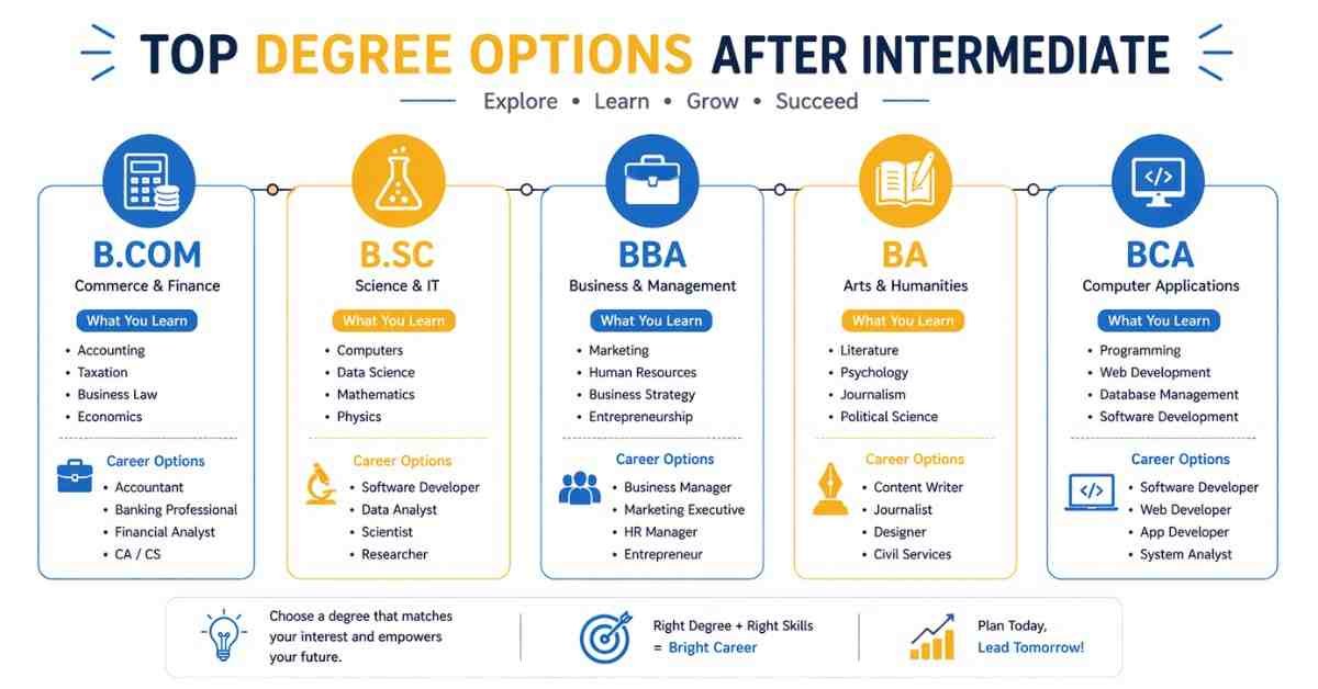 Top degree options after intermediate