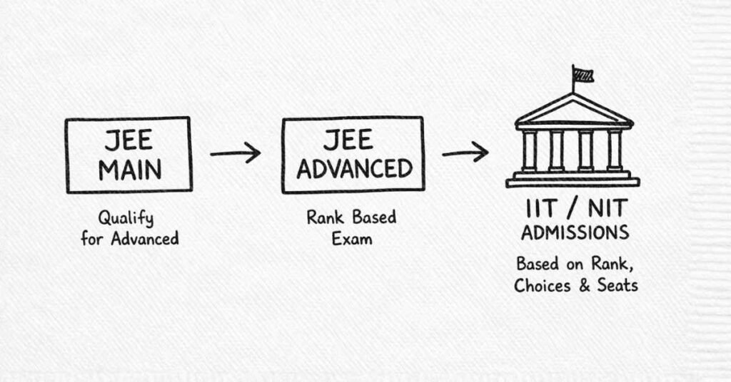 JEE → IIT/NIT flow