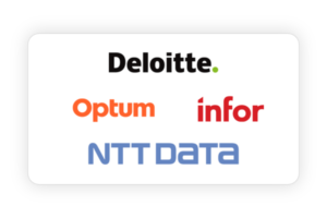Deloitte, Ntt data, Optum & Infor