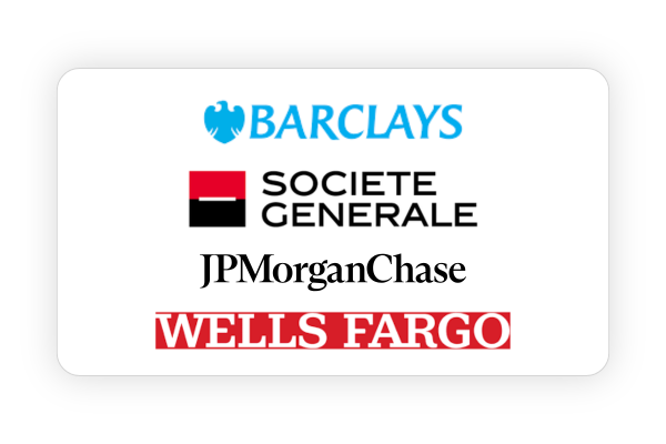 Barclays, Societe Generale, Jp Morgan Chase, Wells fergo