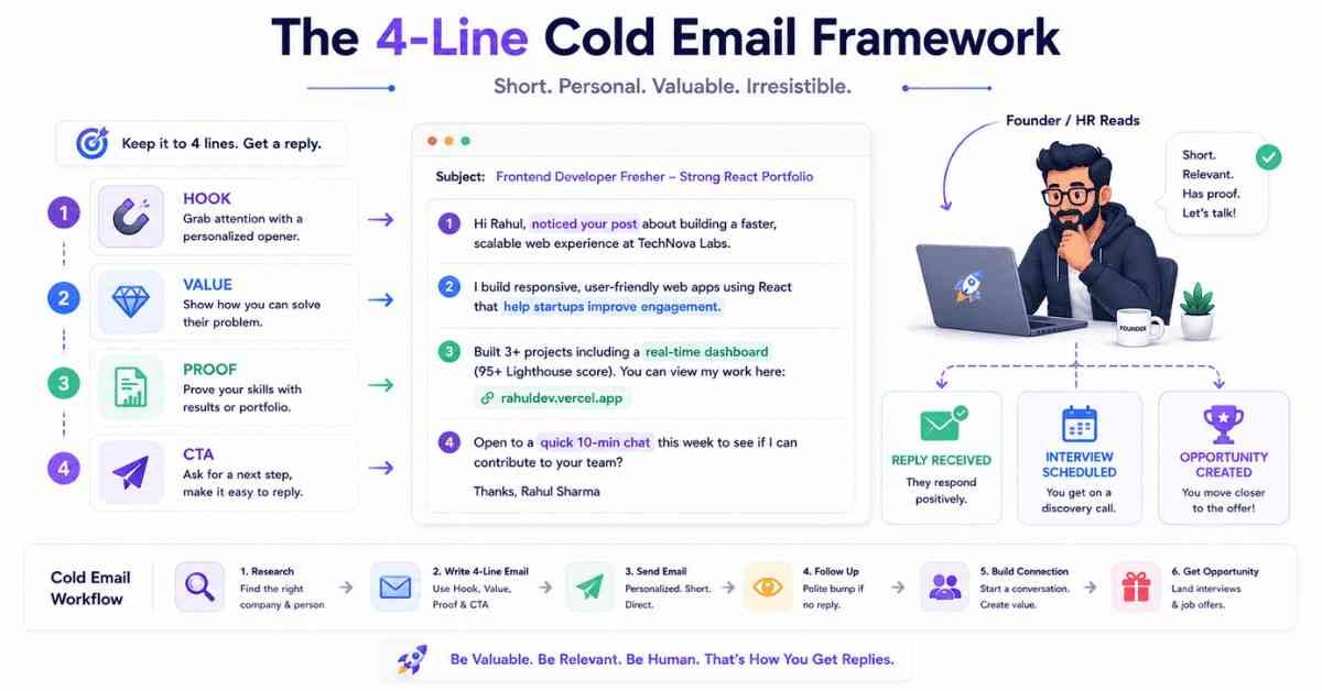 Hook → Value → Proof → CTA workflow