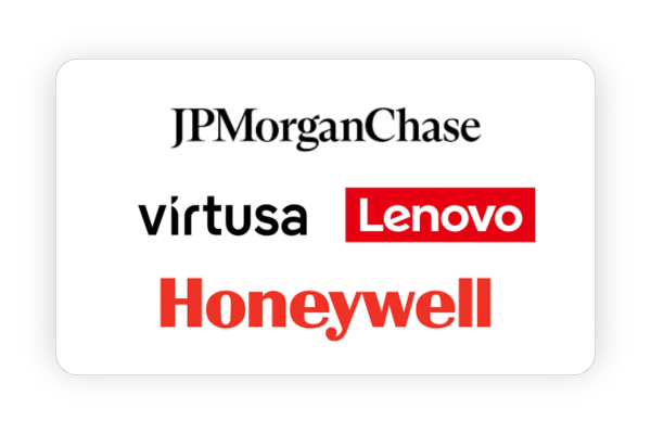 Honeywell, Jp Morgan chase, Virtusa & Lenovo