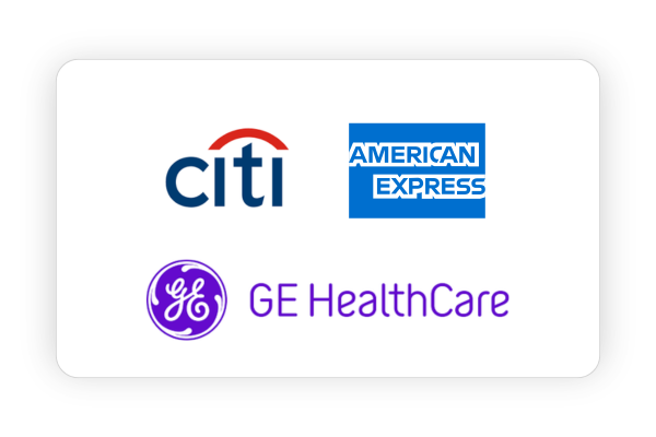 American express, Citi & Ge Healthcare