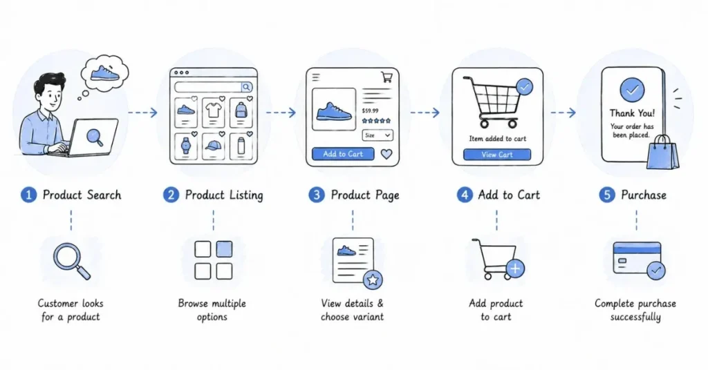Online product discovery and purchase journey in e-commerce | FLM | FrontlinesEduTech